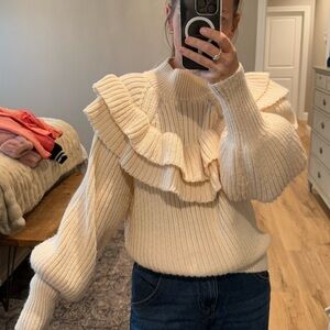 H&M ruffle sweater
